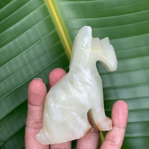 DOG SCULPTURE small schnauzer mini statue OS stone - Picture 2 of 10